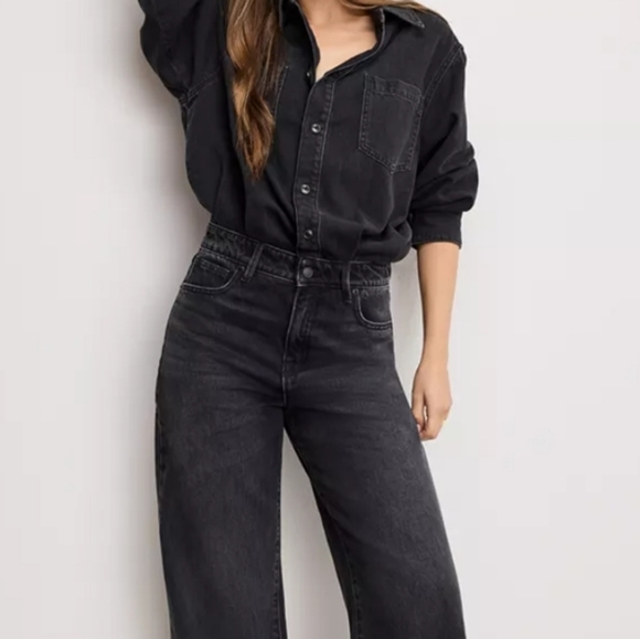 Good American Pants - Good American Black Denim Jumpsuit